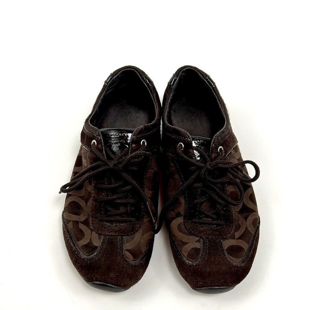 Coach Kelbie sneakers size 8 brown lace up Amazing Valentines Gift 🩷 Brand New - Picture 2 of 5